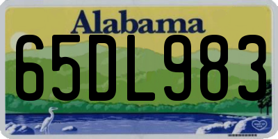 AL license plate 65DL983