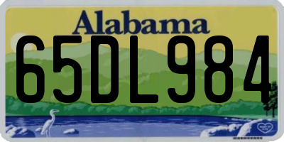 AL license plate 65DL984