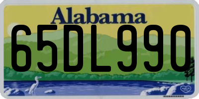 AL license plate 65DL990