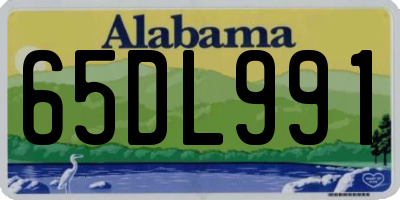 AL license plate 65DL991