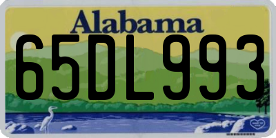AL license plate 65DL993