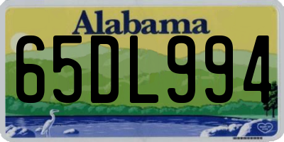 AL license plate 65DL994