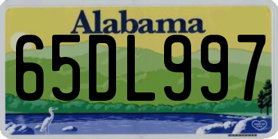 AL license plate 65DL997