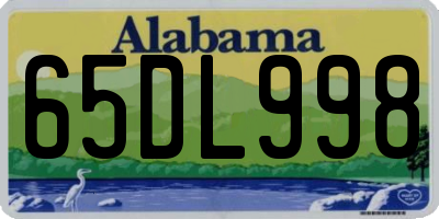 AL license plate 65DL998