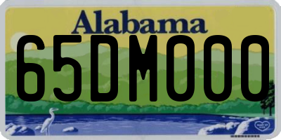 AL license plate 65DM000