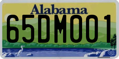 AL license plate 65DM001