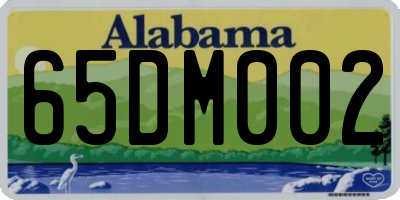 AL license plate 65DM002