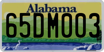 AL license plate 65DM003
