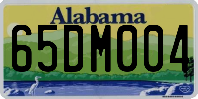 AL license plate 65DM004