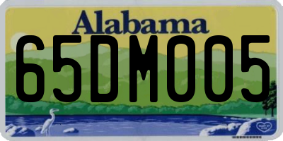AL license plate 65DM005