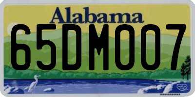 AL license plate 65DM007