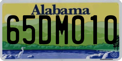 AL license plate 65DM010