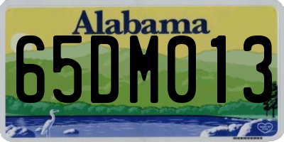 AL license plate 65DM013
