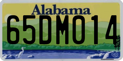 AL license plate 65DM014
