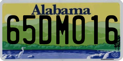 AL license plate 65DM016