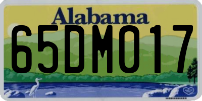 AL license plate 65DM017
