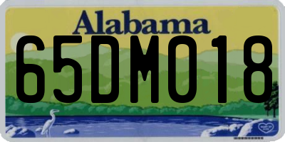 AL license plate 65DM018