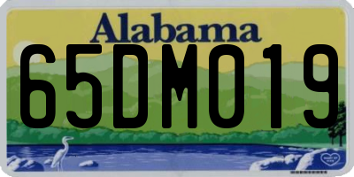 AL license plate 65DM019