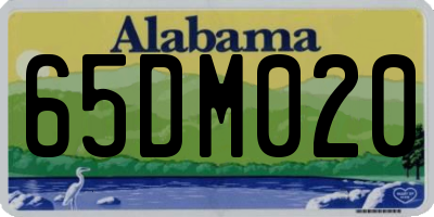 AL license plate 65DM020