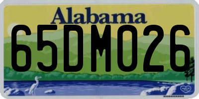 AL license plate 65DM026