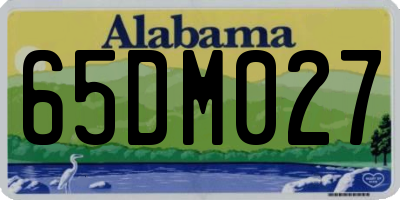 AL license plate 65DM027