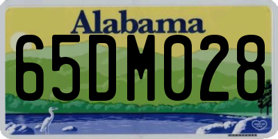 AL license plate 65DM028