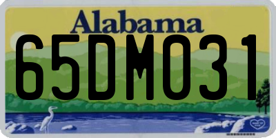 AL license plate 65DM031