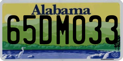 AL license plate 65DM033