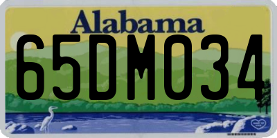 AL license plate 65DM034