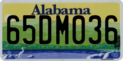 AL license plate 65DM036