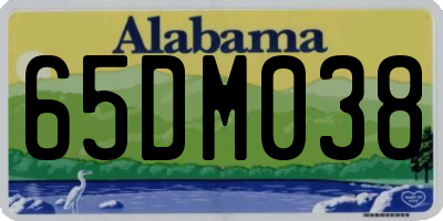 AL license plate 65DM038