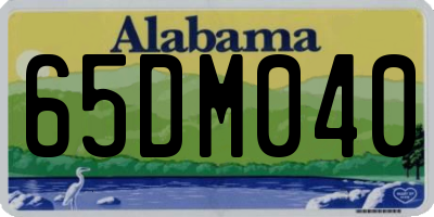 AL license plate 65DM040
