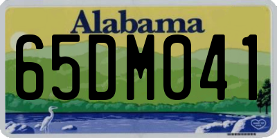 AL license plate 65DM041
