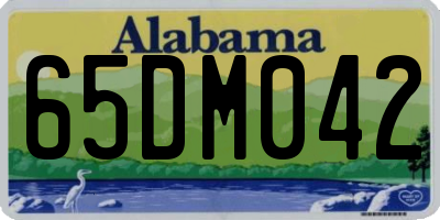 AL license plate 65DM042