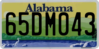 AL license plate 65DM043