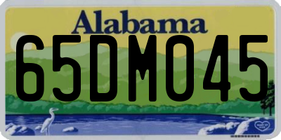 AL license plate 65DM045