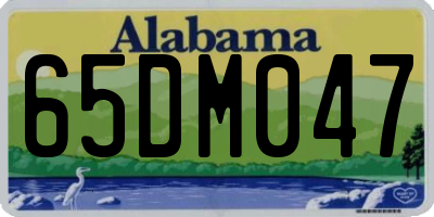 AL license plate 65DM047