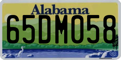 AL license plate 65DM058