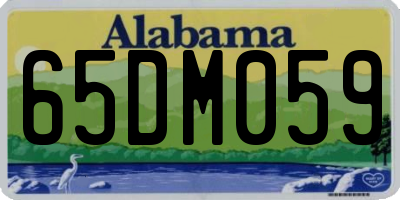 AL license plate 65DM059