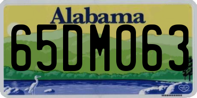AL license plate 65DM063