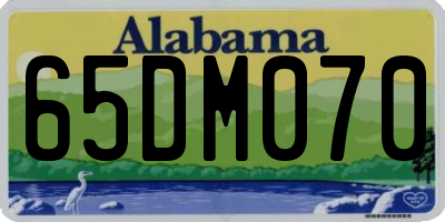 AL license plate 65DM070