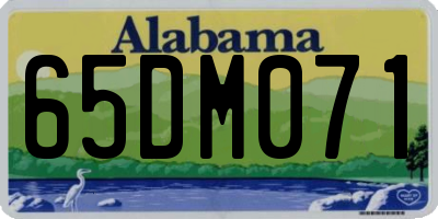 AL license plate 65DM071
