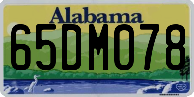 AL license plate 65DM078
