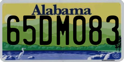 AL license plate 65DM083
