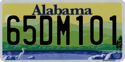 AL license plate 65DM101