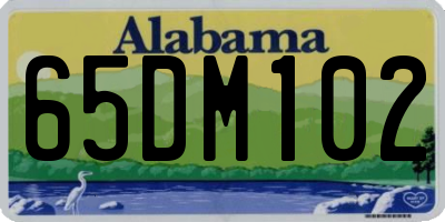 AL license plate 65DM102
