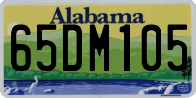 AL license plate 65DM105