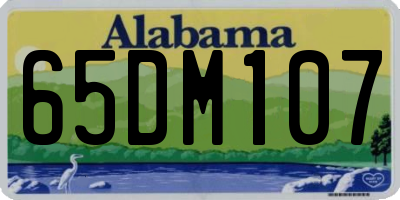 AL license plate 65DM107