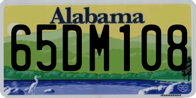 AL license plate 65DM108