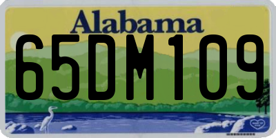 AL license plate 65DM109